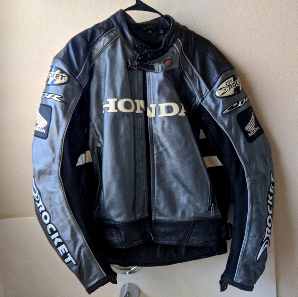 Motorcycle Joe Rocket Honda Leather jacket 42